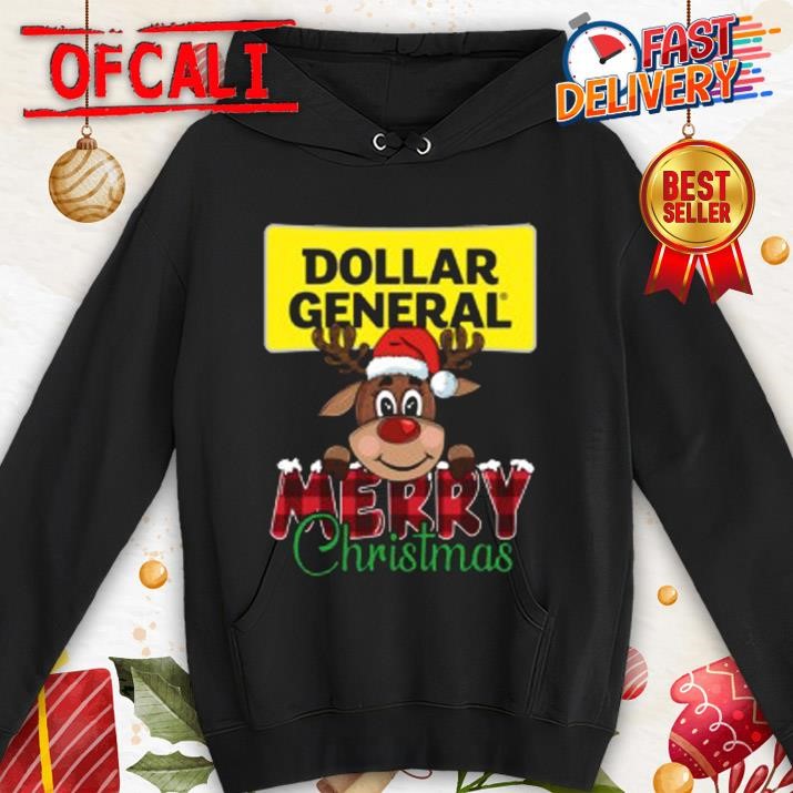 Santa Reindeer merry christmas Dollar general 2023 sweater hoodie longsleeve sweatshirt v neck tee
