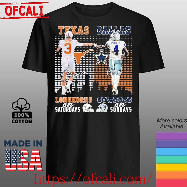 Texas Longhorns On Saturdays And Dallas Cowboys On Sundays Shirt